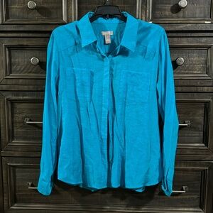 Chico’s button down shimmer shirt